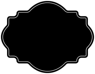 Elegant Black and White Decorative Frame: Perfect for Design Projects