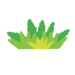 bush pixel shape vector