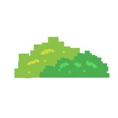 bush pixel shape vector