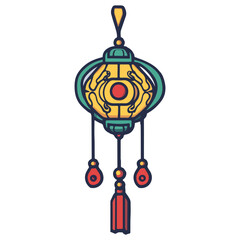 small charm, new year, vector, transparent background, festival, asia, culture, decoration, isolated, ornament, object, celebration, year, decor, celebrate