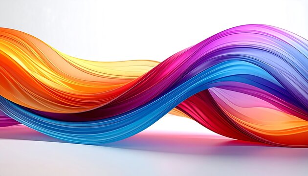 Vibrant, flowing ribbons of color intertwine