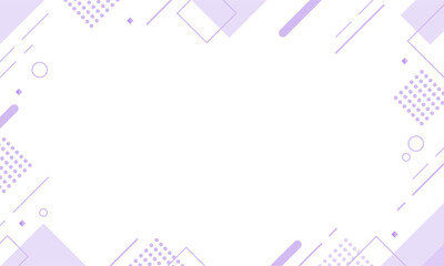 【紫系】幾何学模様背景・メンフィスのフレームパターン素材	
