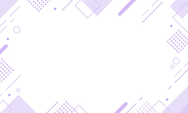 Fototapeta 【紫系】幾何学模様背景・メンフィスのフレームパターン素材  