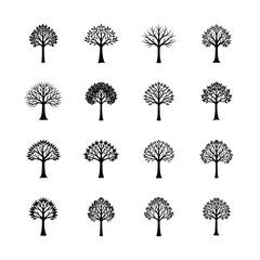 Simple Tree Silhouette, Minimal Tree Outline, Black Tree Silhouette, Nature Tree Vector, Tree Shape Icon