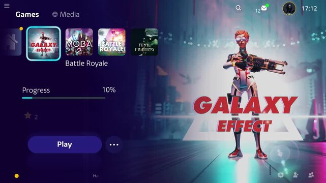 Launching And Loading Into Online Console Video Game Battle Royale Match. Playing Online Multiplayer Mode Console Game. Losing Online Console Game Round To Enemy. Virtual World. Weapons