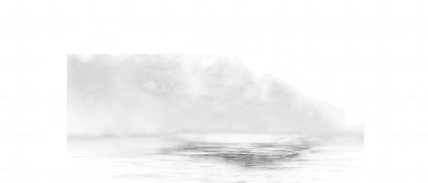 Misty waterfall cascading into calm water isolated on transparent background - Powered by Adobe