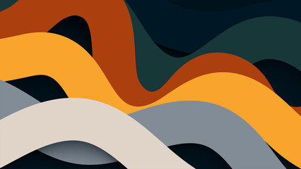 Colorful abstract wave vector background design