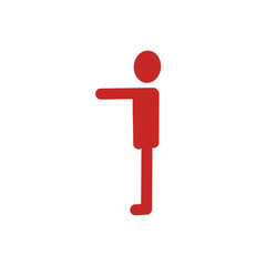 Person Stretching Arm Forward Icon / 前に腕を伸ばしている人のアイコン