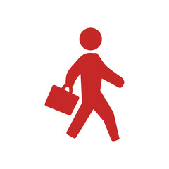 Businessperson Walking with Briefcase / ビジネスバッグを持って歩く会社員