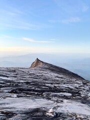Beautiful view from Low's Peak of Mount Kinabalu in Sabah, Malaysia. Mount Kinabalu is the highest mountain in Malaysia
