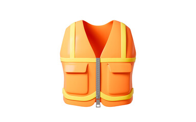 Orange workwear, working uniform, safety uniform, 3d rendering.