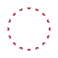 red heart shaped frame