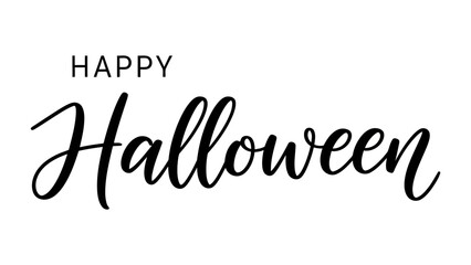 Happy Halloween typography: A simple yet festive typography illustration, Perfect for autumn greetings and Halloween themed celebration, conveying warmth and joy.