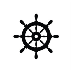 Obraz premium boat steering wheel icon in trendy design style. boat steering wheel icon isolated on white background. boat steering wheel vector icon simple and modern