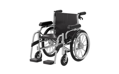 Cartoon wheelchair model isolated, 3d rendering.