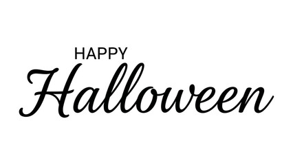 Halloween Greeting in Elegant Script: A simple yet elegant Happy Halloween greeting written in a flowing, sophisticated script, capturing the essence of the spooky season.