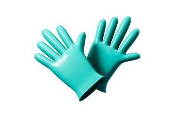 Cartoon surgical gloves, medical gloves, rubber gloves, 3d rendering.