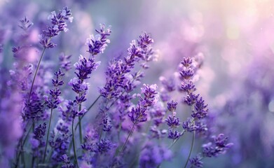 Blooming Lavender Field, Close-Up