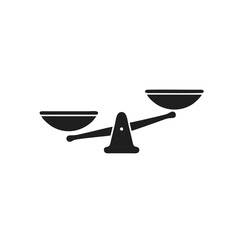 Scales icon isolated on white background. Scales icon modern symbol for graphic and web design. Scales icon simple sign for logo, web, app, UI.