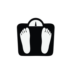 Weight scale icon isolated on white background. Weight scale icon in trendy design style. Weight scale vector icon modern and simple flat symbol for web site