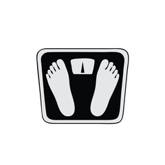 Weight scale icon isolated on white background. Weight scale icon in trendy design style. Weight scale vector icon modern and simple flat symbol for web site