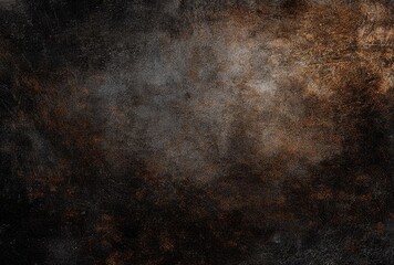 Naklejka premium Dark Grunge Texture Background with Brown Accents
