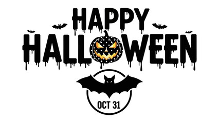 Halloween Graphic: An artistic illustration for a festive Halloween, with creative typography and iconic symbols.