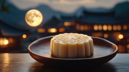 Moon cake for Mid Autumn festival, Thanks Giving Day, Korean Traditional Food,full moon, Moon festival, traditional Korean.