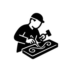 Wood Carver Craftsman Icon