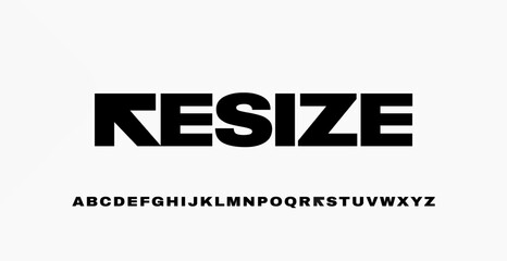 Modern Minimalist Bold Font Technology and Science. Digital typography vector illustration design. Sci-fi, business, movie, magazine, fashion font