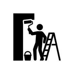 House Painter Worker Icon