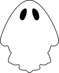 Classic Halloween ghost with a simple design