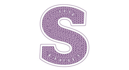 Naklejka premium Intricate Letter 'S' Design Detailed Purple Pattern and Decorative Elements