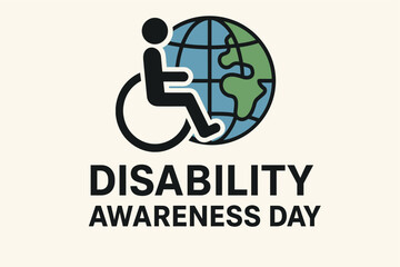 Persons with Disabilities Awareness Flat Vector Illustration with Accessibility Symbol