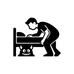 Father Checking Bed icon