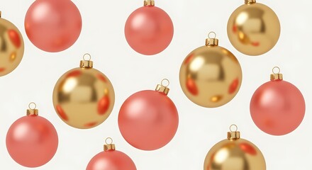 Colorful Christmas Ornaments Hanging Against a Soft Background for Holiday Decor