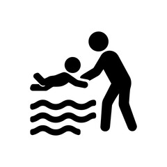 Father Teaching Swimming icon
