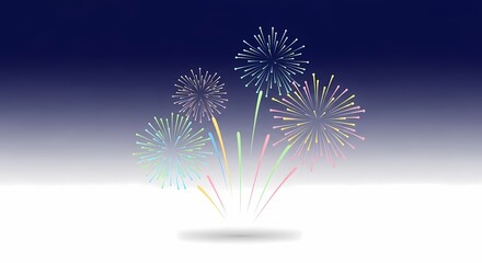 Colorful Fireworks Display Against a Dark Night Sky for Celebrations and Events