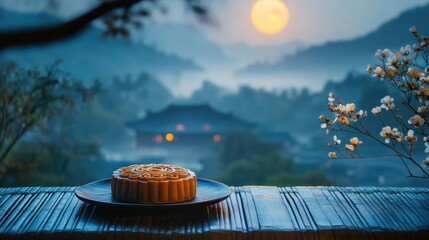 Moon cake for Mid Autumn festival, Thanks Giving Day, Korean Traditional Food,full moon, Moon festival, traditional Korean.