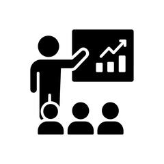 Man giving presentation icon