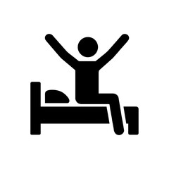 Man waking up icon