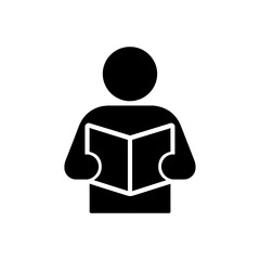 Man reading a book icon