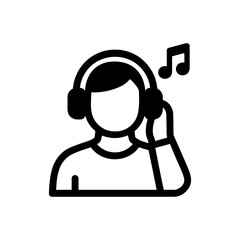 Man listening to music icon