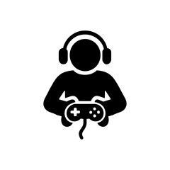 Man playing a video game icon