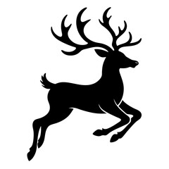 Fototapeta premium deer silhouette vector illustration