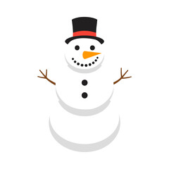 Snowman icon. Happy Snowman. Merry Christmas art.
