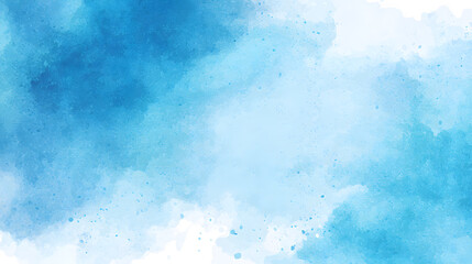 A modern watercolor background featuring a central expanse of untouched white space framed by gently feathered blue hues in the corners. The pigments vary in saturation, creating artistic textures