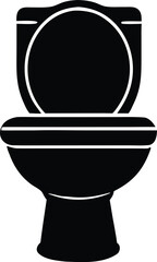 toilet silhouette vector, bathroom fixture illustration
