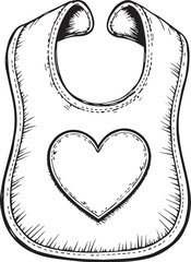 Love in Every Stain: A classic baby bib, meticulously etched with a heartfelt design. This image encapsulates the innocence and tender care that defines new beginnings.