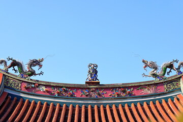 Xingtian Temple, devoted to the patron saint of businessmen in Taipei Taiwan